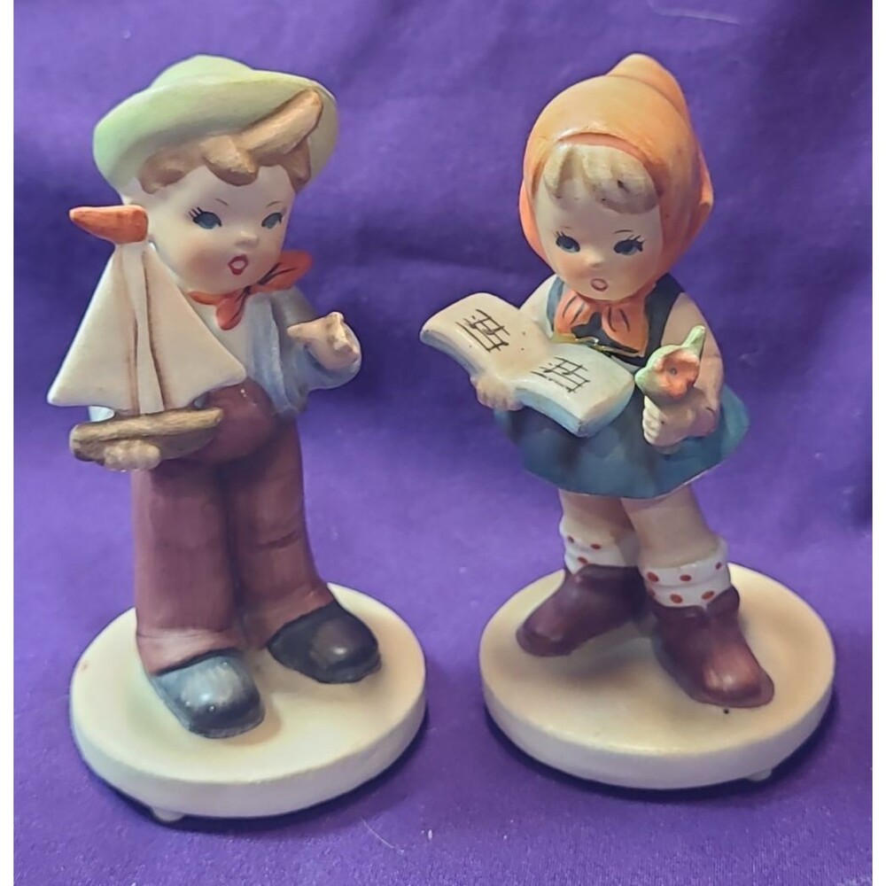 VTG Inarco 1964 Set Boy & Girl Figures E-1608 Japan 3 1/2” Tall